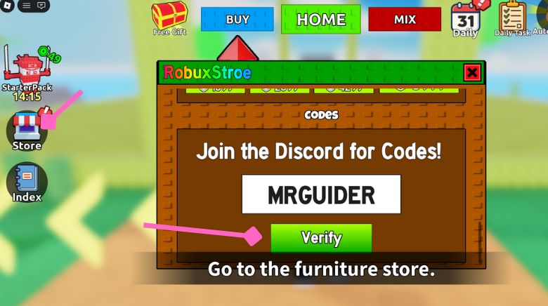 How to redeem Craft A Brainrot Home Codes in Roblox How to redeem Craft A Brainrot Home Codes in Roblox