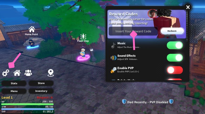How to redeem Jujutsu Seas Codes in Roblox