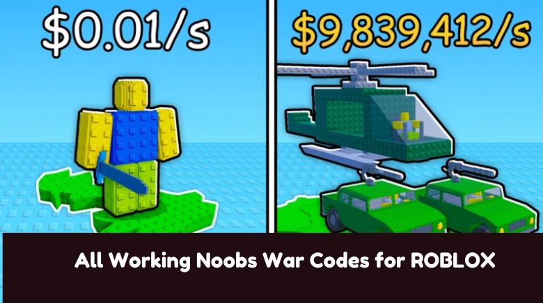 All Working Noobs War Codes for ROBLOX All Working Noobs War Codes for ROBLOX