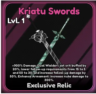 Kriatu Swords Kriatu Swords