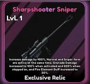 Sharpshooter Sniper Relic - UTDX Sharpshooter Sniper Relic - UTDX