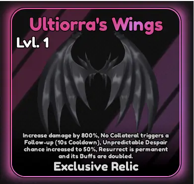 Ultiorra's Wings Relic UTDX Ultiorra's Wings Relic UTDX