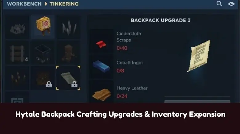 Hytale Backpack Crafting Upgrades & Inventory Expansion Hytale Backpack Crafting Upgrades & Inventory Expansion