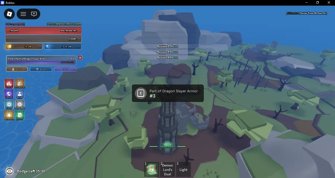 Dragon Slayer Armor Part 3 – Northwestern Tower (Top) Dragon Slayer Armor Part 3 – Northwestern Tower (Top)