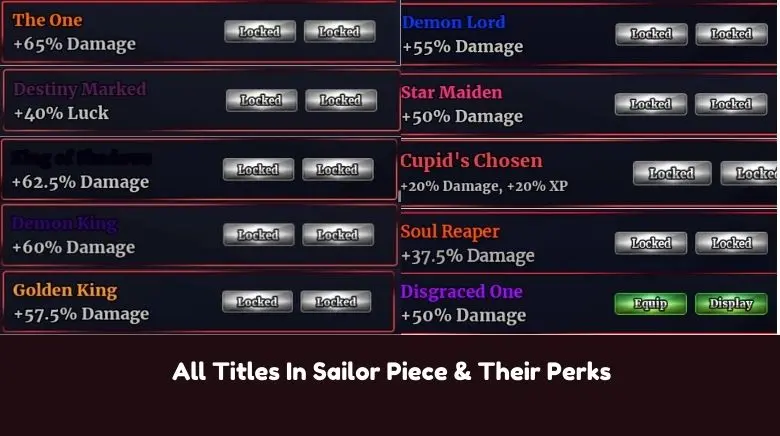 All Titles In Sailor Piece & Their Perks All Titles In Sailor Piece & Their Perks