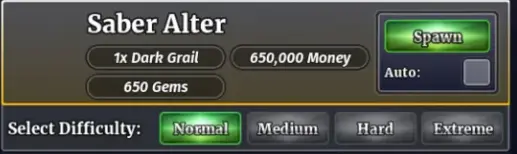 Saber Alter Boss Saber Alter Boss