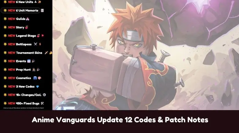 Anime Vanguards Update 12 Codes & Patch Notes Anime Vanguards Update 12 Codes & Patch Notes