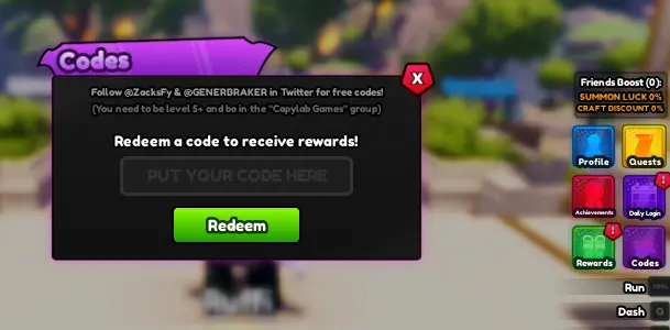 How do I redeem codes in Roblox Anime Rift Tower Defense How do I redeem codes in Roblox Anime Rift Tower Defense