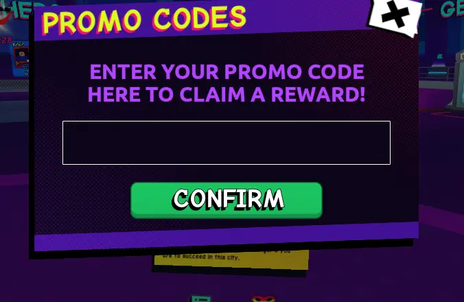 How do I redeem codes in Roblox Become Superhero How do I redeem codes in Roblox Become Superhero