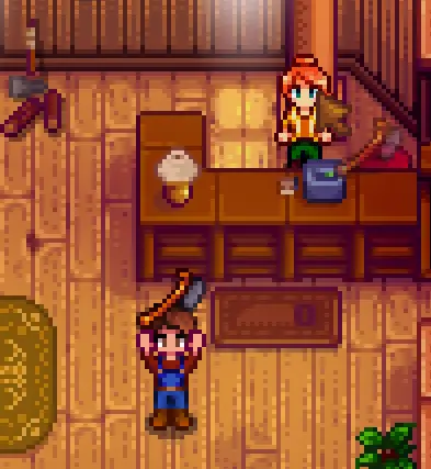 Robin in Carpenter Shop Stardew Valley Robin in Carpenter Shop Stardew Valley